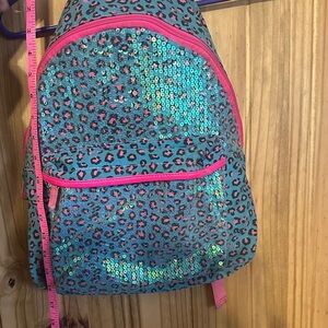 Sequin Leopard Print Backpack